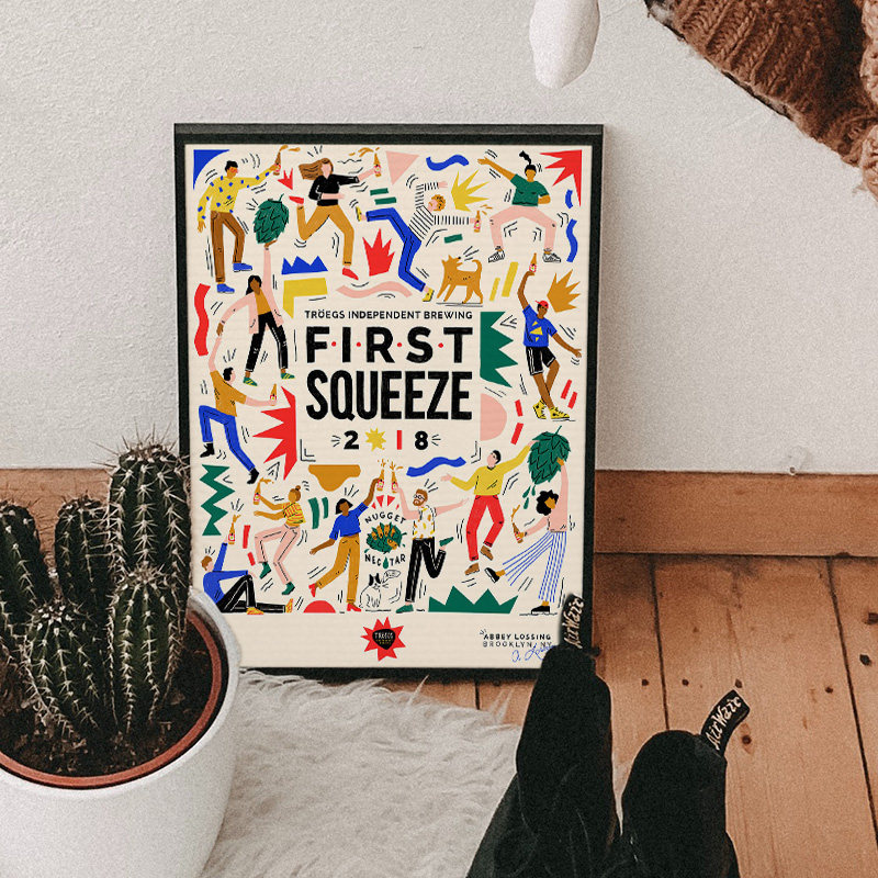 年轻的party | 小众装饰画芯 卧室复古艺术海报 服装店可自粘墙贴