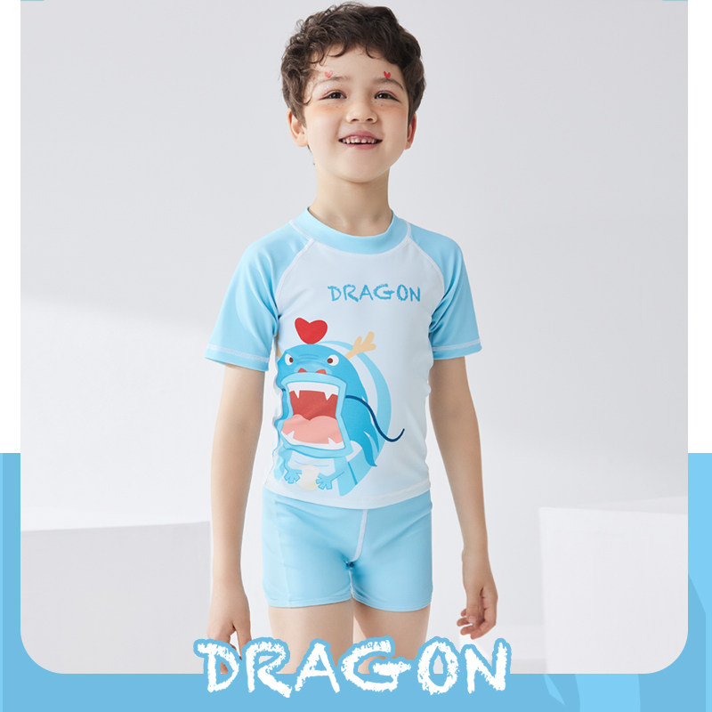 飞鱼未来儿童泳衣男童分体短袖平角游泳裤水上乐园防晒沙滩游泳衣,运动/瑜伽/健身/球迷用品,儿童泳衣/裤,淘宝优惠券,粉丝福利购,淘宝优惠卷
