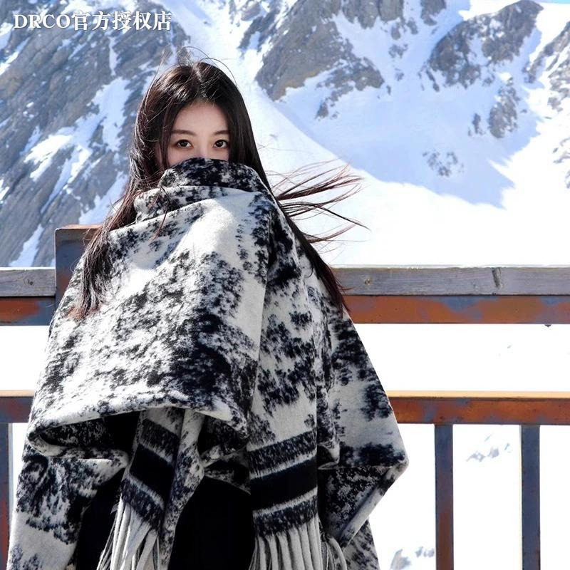 法国DRCO复古水墨画斗篷