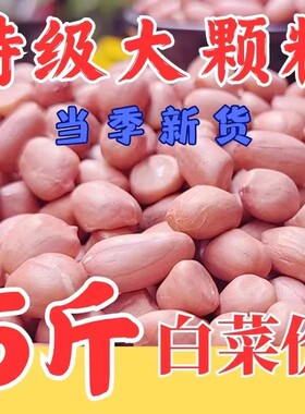 5斤批发价 2025花生米新货花生粉皮新鲜大粒粉红皮榨油白沙花生仁