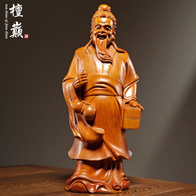 花梨木雕神医华佗像摆件实木质家居客厅药房柜台装饰红木工艺礼品