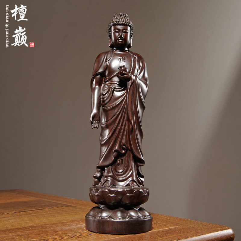 黑檀木大日如来家居客厅工艺品