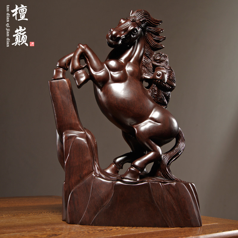 雕刻马上封侯猴子家居客厅工艺品