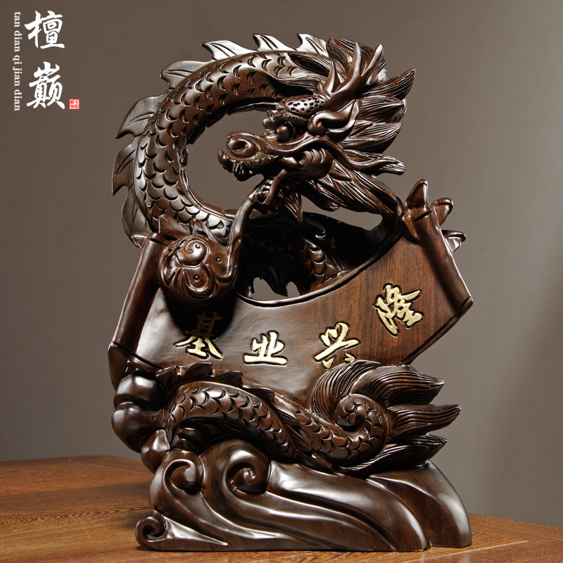 黑檀木十二生肖开业送礼家居装饰
