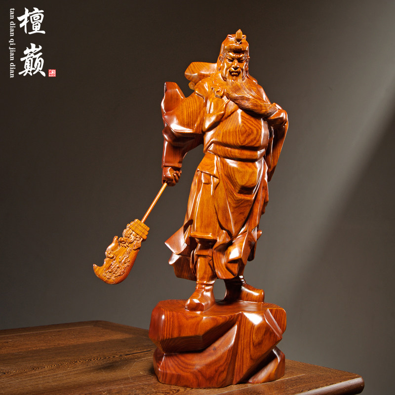 雕刻关公财神爷开业送礼家居装饰