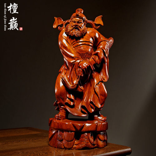 木雕家居客厅玄关工艺品钟馗神像