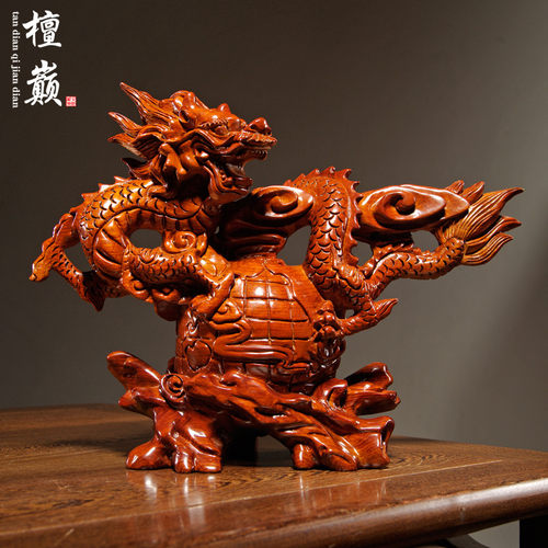 木雕摆件十二生肖家居客厅工艺品