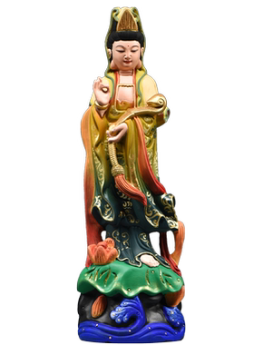 檀巅实木木雕观音菩萨佛像摆件