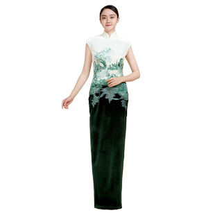 吉祥斋女装秋水一色旗袍