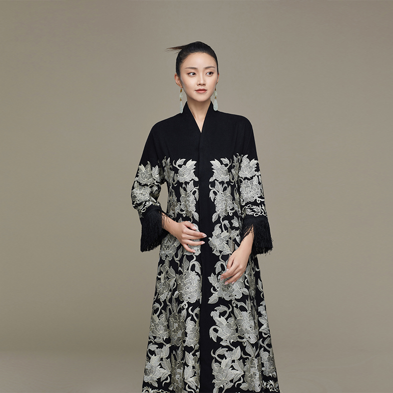 吉祥斋女装梨园海棠大衣外套国风礼服宫廷风