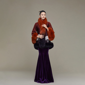 桑蚕丝国风礼服正品 吉祥斋女装 姮娥宫短棉衣桑蚕丝秋冬新款