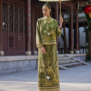 吉祥斋女装鹤鸣坊中式上衣长裙