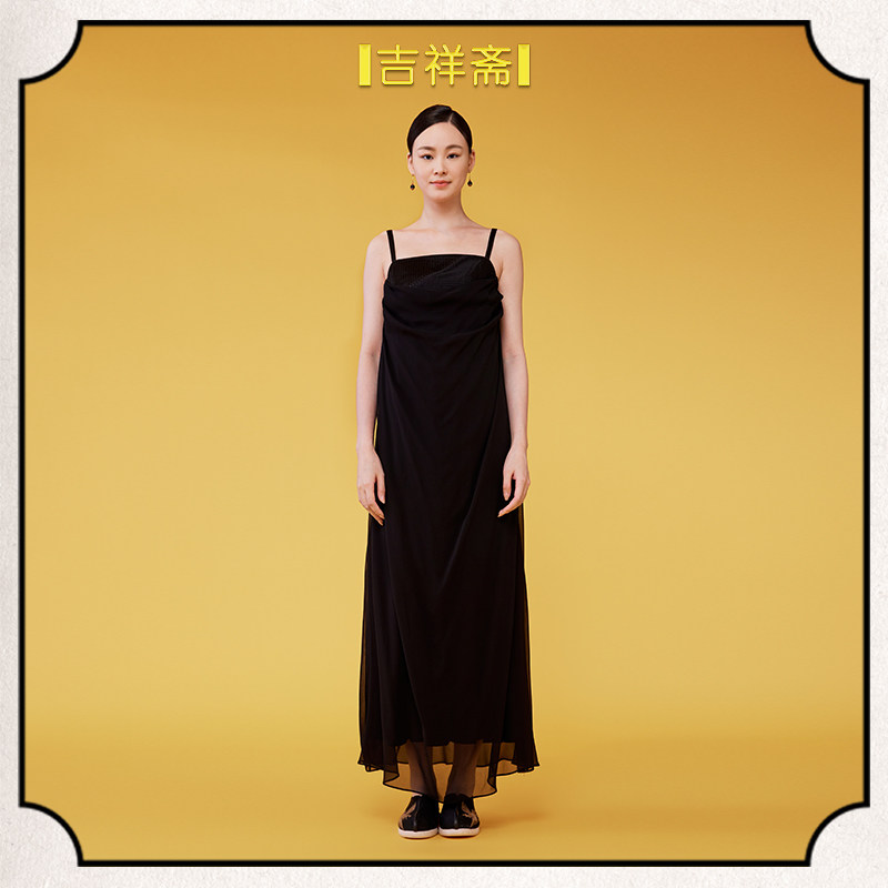 夏季女装桑蚕丝吊带连衣裙2024图片