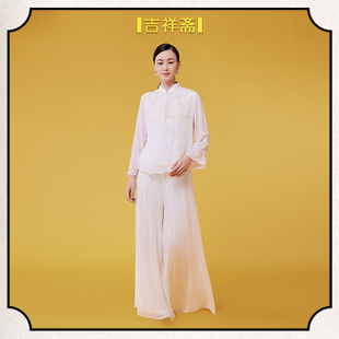 上衣 凤栖中式 重磅桑蚕丝银丝绣花立领中式 吉祥斋