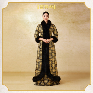 吉祥斋繁华似锦长棉衣国风刺绣中式长棉衣