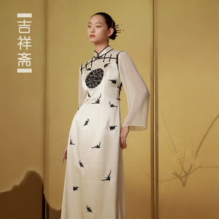吉祥斋女装锦宫阁长上衣中式奥黛旗袍