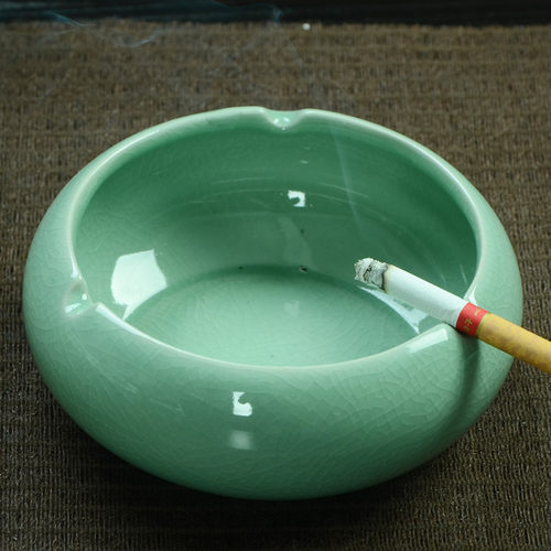 大号哥窑烟灰缸陶瓷家用