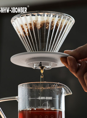 轰炸机MHW精灵滤杯V60咖啡滤杯 手冲咖啡过滤器单品滴滤杯