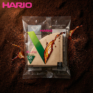 HARIO手冲咖啡滤纸麻纤维V60V45锥形滴漏VCF过滤纸45度三洋mola