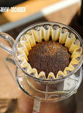 轰炸机MHW 蛋糕滤纸 波浪纹155手冲咖啡折纸滤杯平底185杜嘉宁