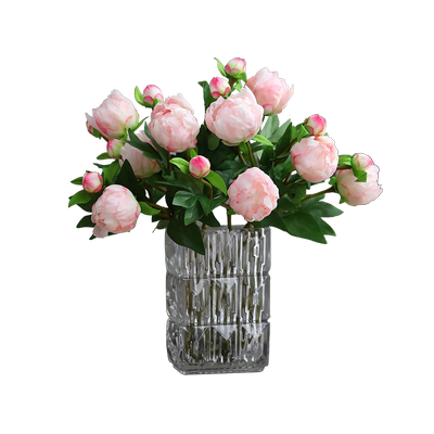 仿真花芍药客厅餐桌摆件绢花假花