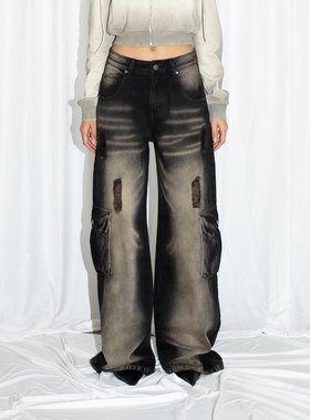 NOLA* Baggy Jeans好穿到连穿一周 垂坠感做旧牛仔阔腿裤