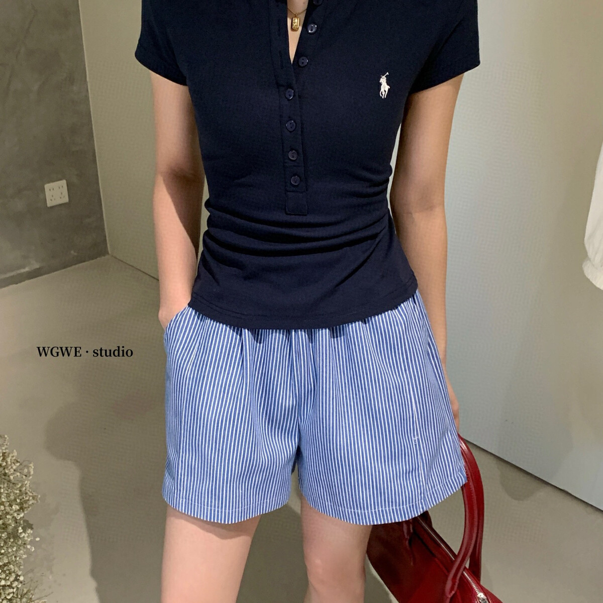 LEMON 辣妹刺绣短袖女夏季打底衫修身上衣短袖T恤
