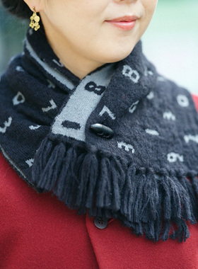 SOU·SOU×MOONBAT针织围脖围巾 #69992 2025冬