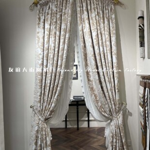 友谊大街法式美式穹顶式窗帘定制割绒提花别墅客厅走廊更衣间门帘