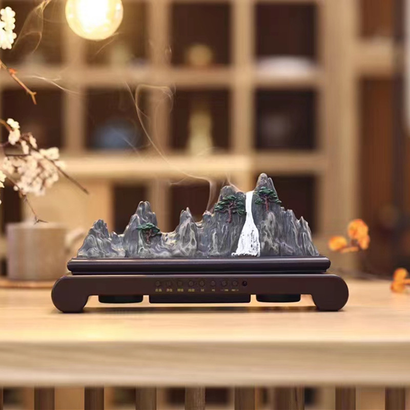 茶室音响养生简约高山流水播放器蓝牙音箱瑜伽摆件古典家用音乐机