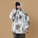 XZ230-1-22JK18秋装中性风宽松水墨渐变扎染休闲连帽夹克P98控118，男装夹克，星座230-1