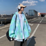 XZ-230-1-22W10港风cityboy宽松水墨扎染渐变休闲夹克开衫P78控98，男装夹克，星座230-1