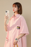 XZ-230-1CS208中性小香风高品质水洗棉邹休闲短袖衬衫P35控48货足，男装T恤，星座230-1
