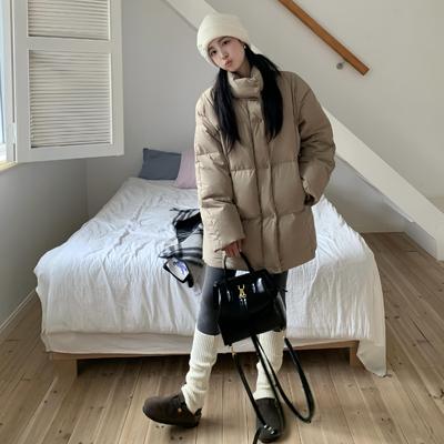 一只西由XIYO新国标90白鸭绒立领羽绒服女冬季韩版小个子短款外套