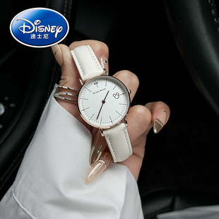 迪士尼手表女款学生初中高中机械考试专用静音中学生女式防水电子