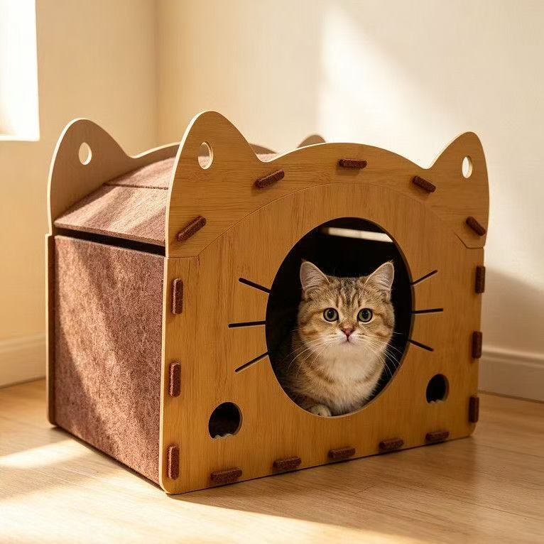 四季通用半封闭可拆洗耐用猫窝