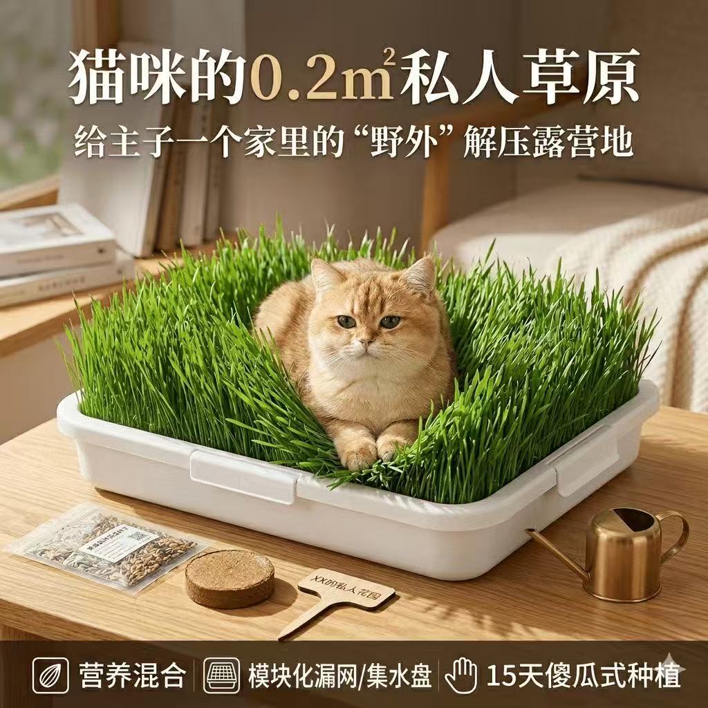真草猫窝能吃能玩助消化