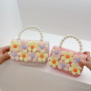 儿童包包女新款可爱花朵亲子单肩斜挎包洋气时尚小香风公主零钱包