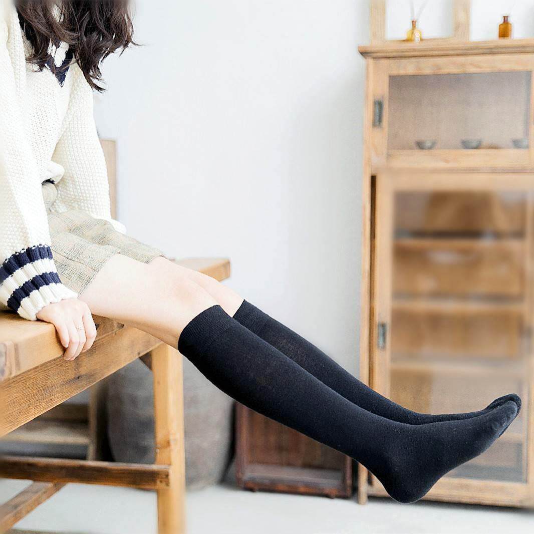 日系小腿袜子女生长高筒