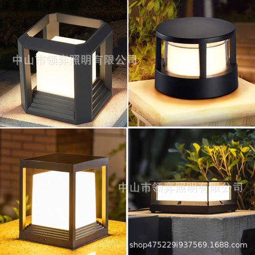 LED户外壁灯柱头灯庭院草坪灯围墙柱子灯防水花园别墅景观小壁灯