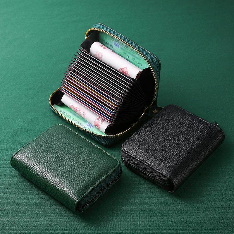 RFID头层风琴卡包大容量多卡位女士卡夹男证件卡片零钱包定制,箱包皮具/热销女包/男包,钱包,淘宝优惠券,粉丝福利购,淘宝优惠卷