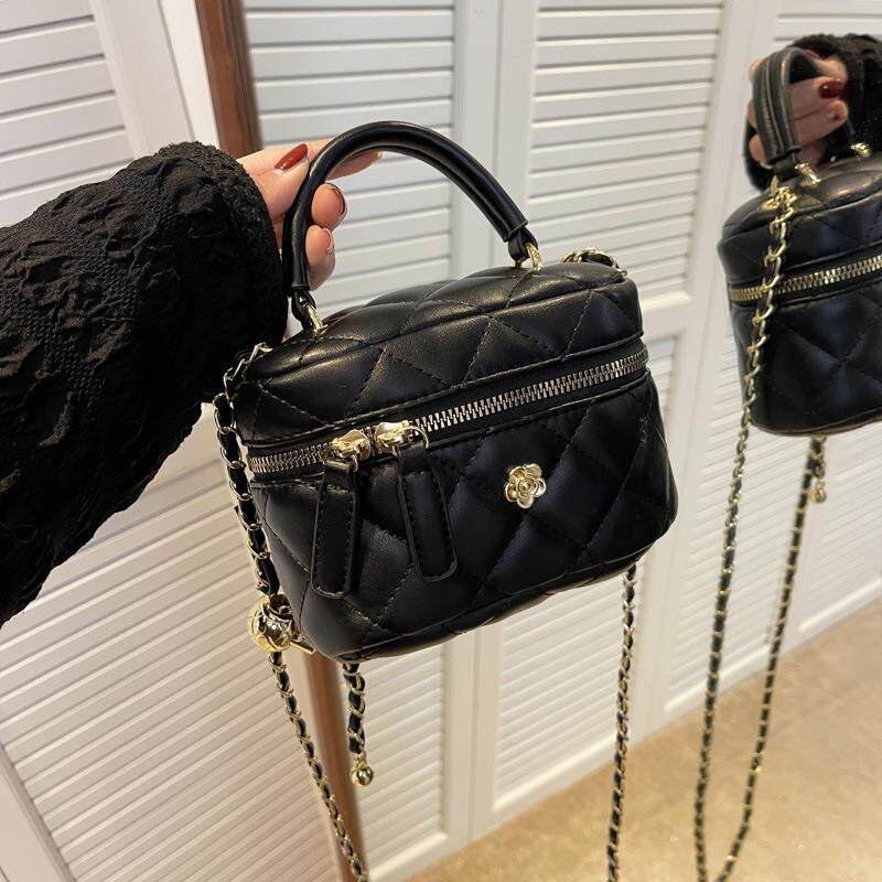 迷你小包包女包2025新款时尚夏季菱格链条斜挎包潮流手提口红包定