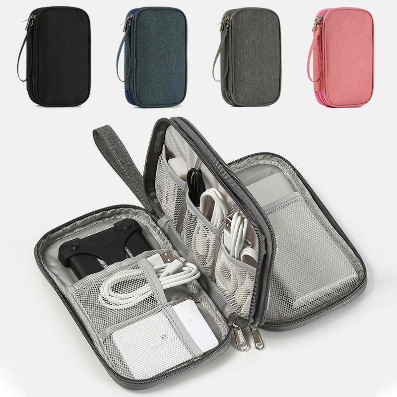 MULTI-FUNCTION DATA CABLE STORAGE BAG MOBILE PHONE DIGITAL ACCESSORIES FINISHING BAG TRAVEL PORTABLE HEADPHONES U DISK PROTECTIVE CASE