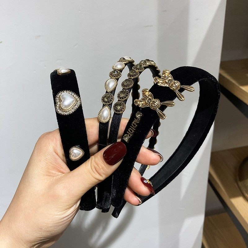 珍珠发箍新娘发饰手工编织珍珠气
