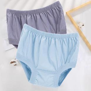 中老年人男士纯棉内裤老人三角裤头爸爸爷爷高腰短裤肥佬大码全棉