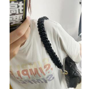 手工编织绳带单肩斜挎女包带金属扣替换手提肩带腋下包包配件定制