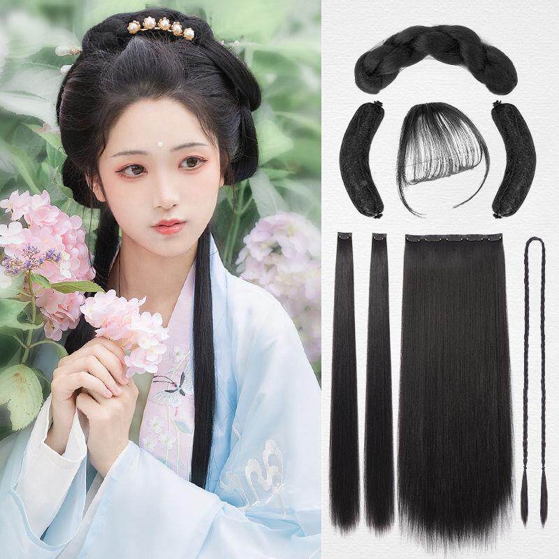 汉服假发包古装唐风可弯曲垫发发髻女古风cos造型影楼万用麻花包