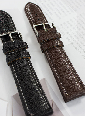 P12手表带柔软防水耐用皮带棕色黑色 表带20/18/16mm