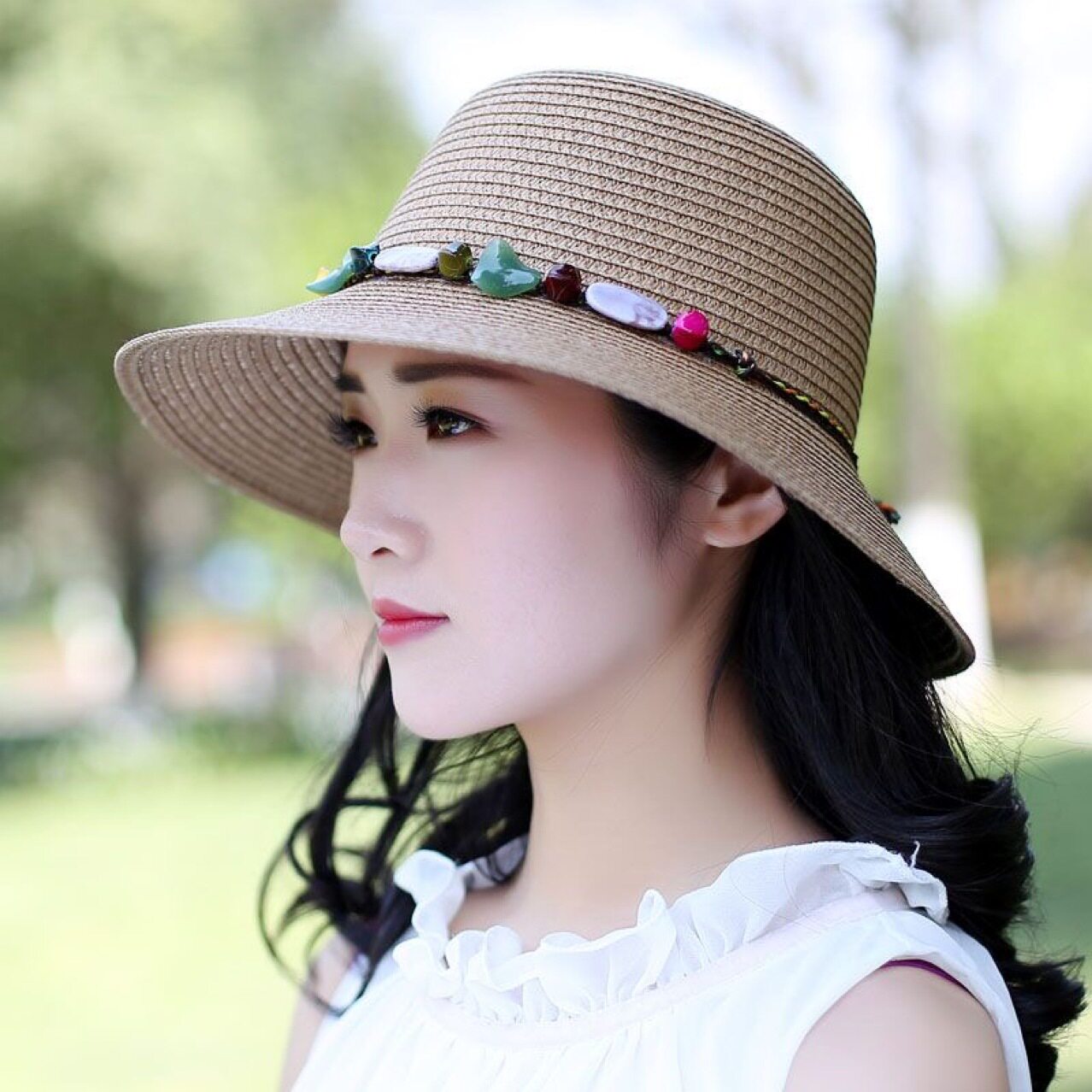 帽子遮阳帽女士夏季防晒帽韩版太阳帽遮脸学生草帽百搭