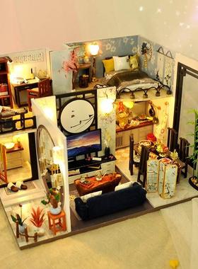 天予diy小屋拼装手工别墅模型创意圣诞礼物TD18竹影江南厂家